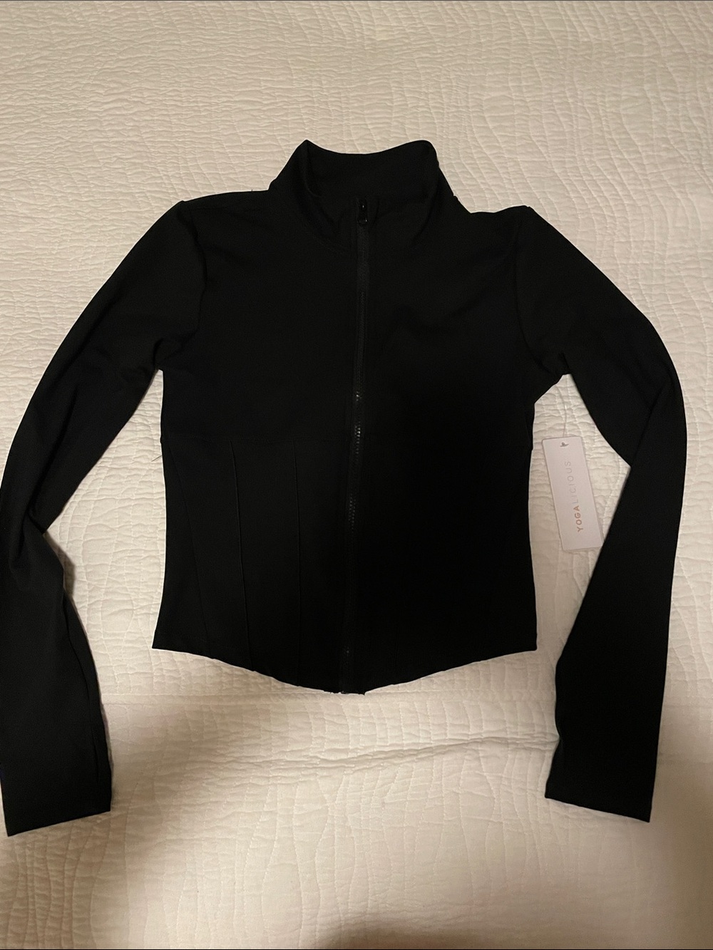 Yogalicious Black Zip-Up Active Top